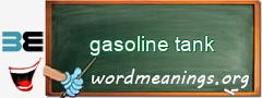 WordMeaning blackboard for gasoline tank